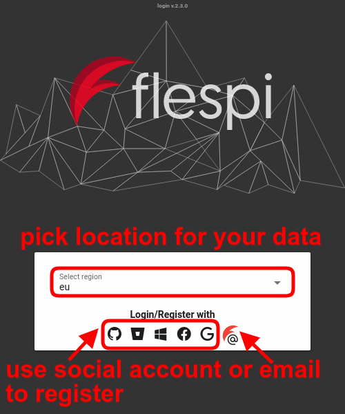 create free flespi account