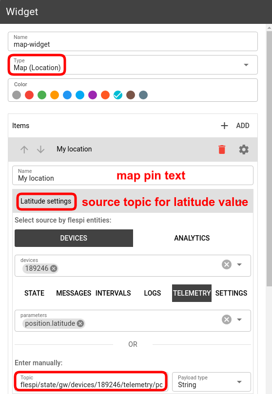 mqtt tiles map location widget latitude config 