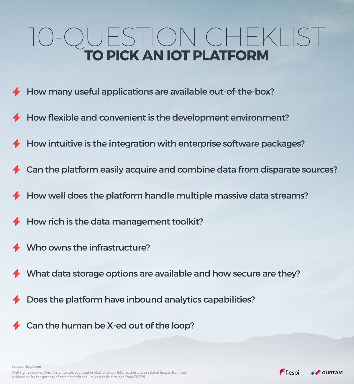 pick iot platform checklist