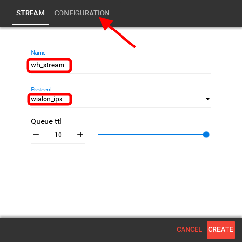 flespi stream create wialon ips