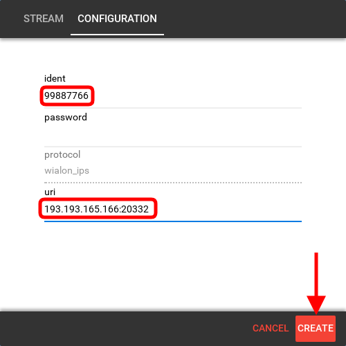 flespi stream create gps trace