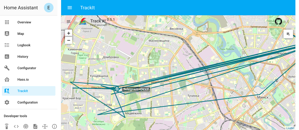 home assistant trackit track