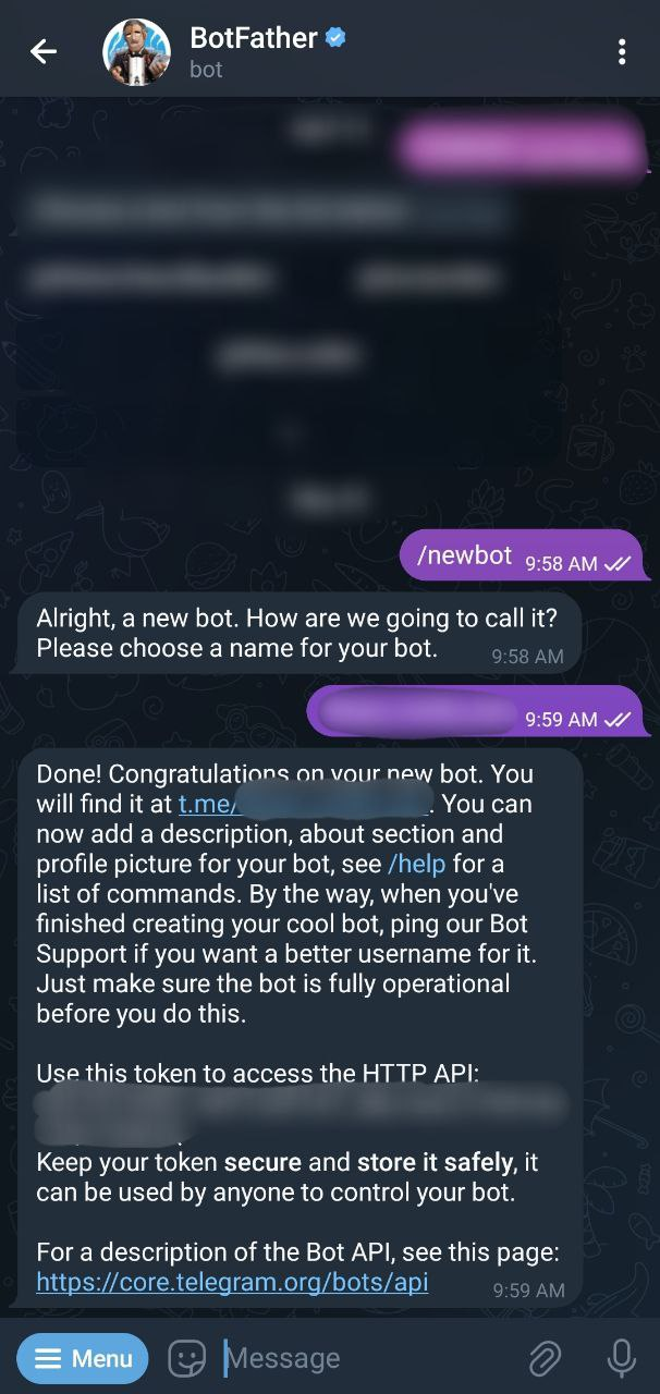 telegram create bot